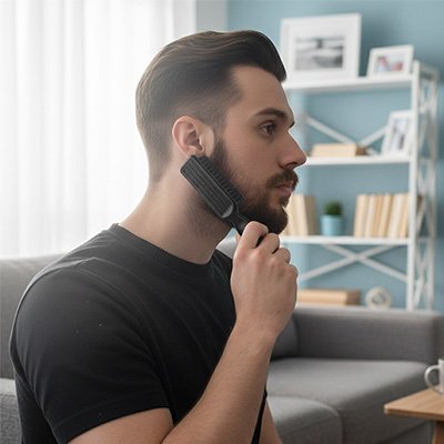 Brosse a barbe pratique et efficace