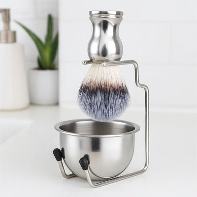 blaireau de rasage avec accessoires pour rasage traditionnel